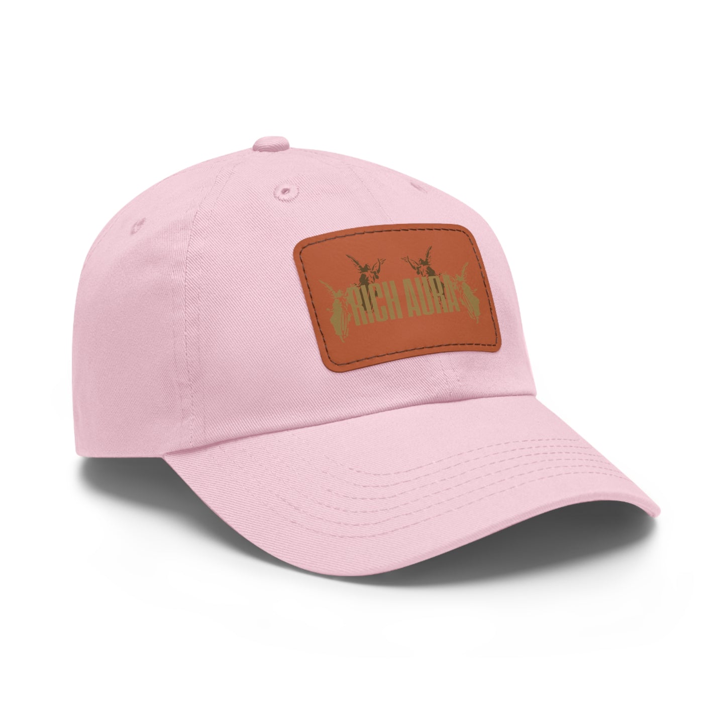 Rich Aura - Light v. Dark Dad Hat with Leather Patch (Rectangle)