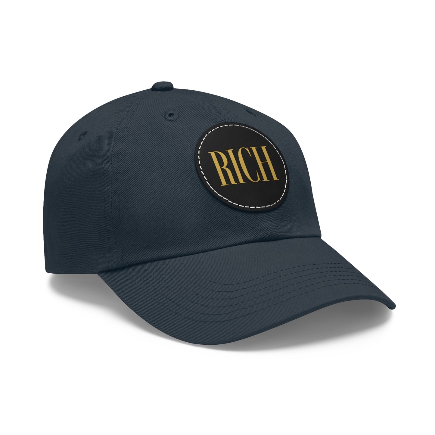Rich Aura - Rich Dad Hat w/ Leather Patch (Round)