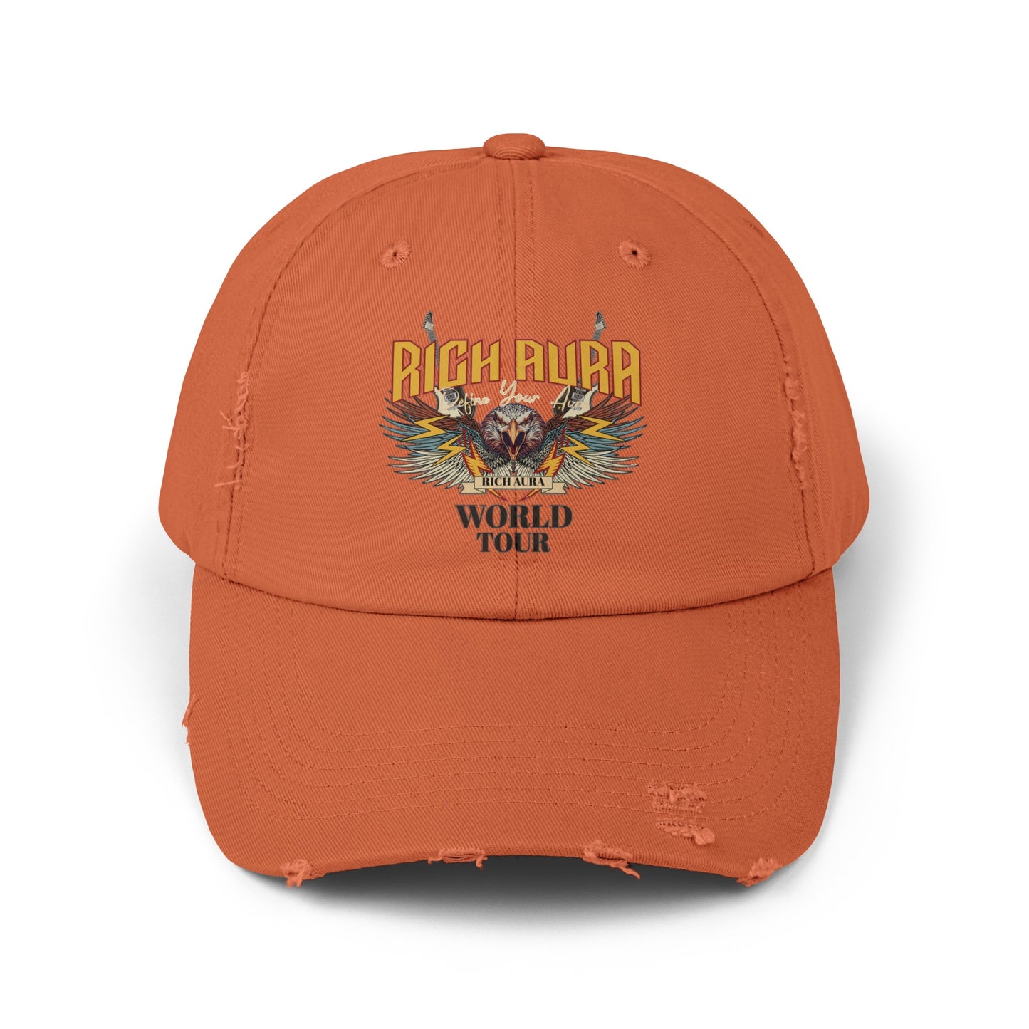 Rich Aura - World Tour Distressed Cap - Yellow