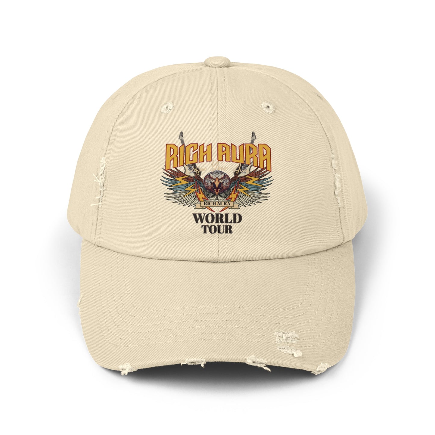 Rich Aura - World Tour Distressed Cap - Yellow