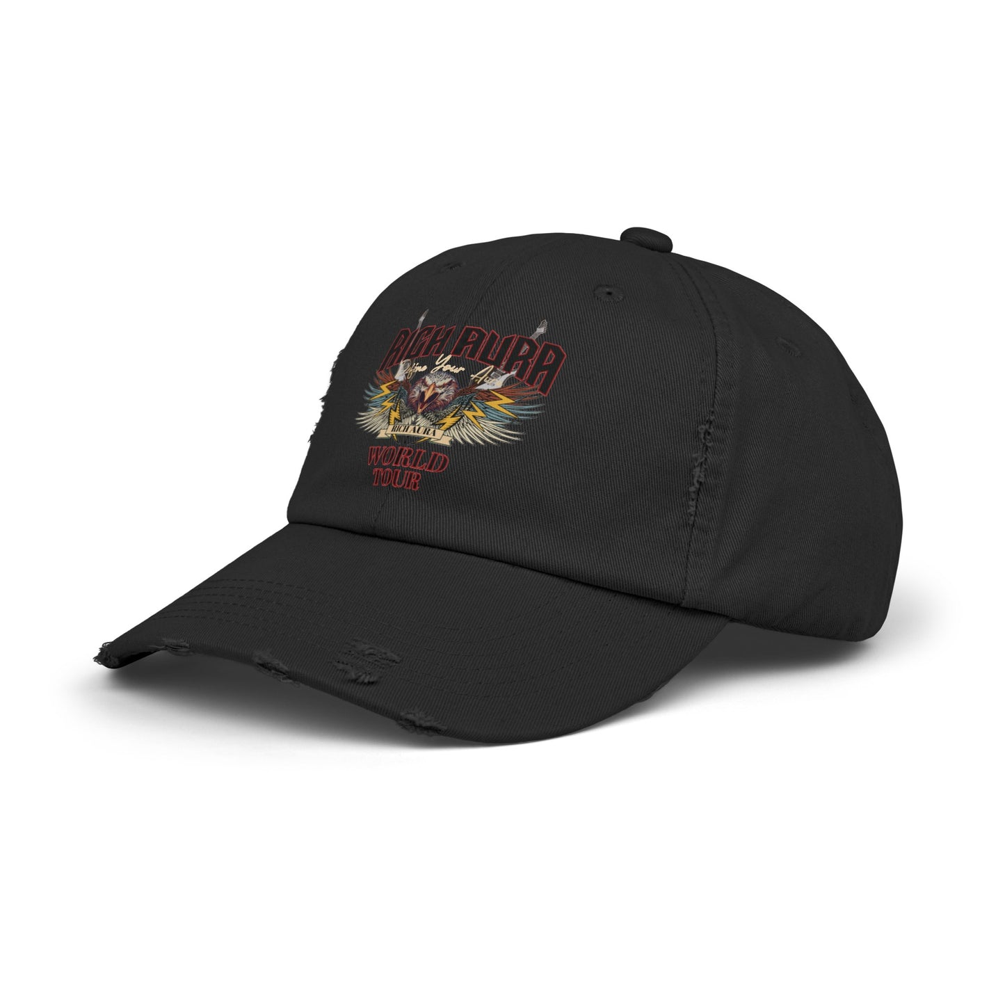 Rich Aura - World Tour Distressed Cap - Black