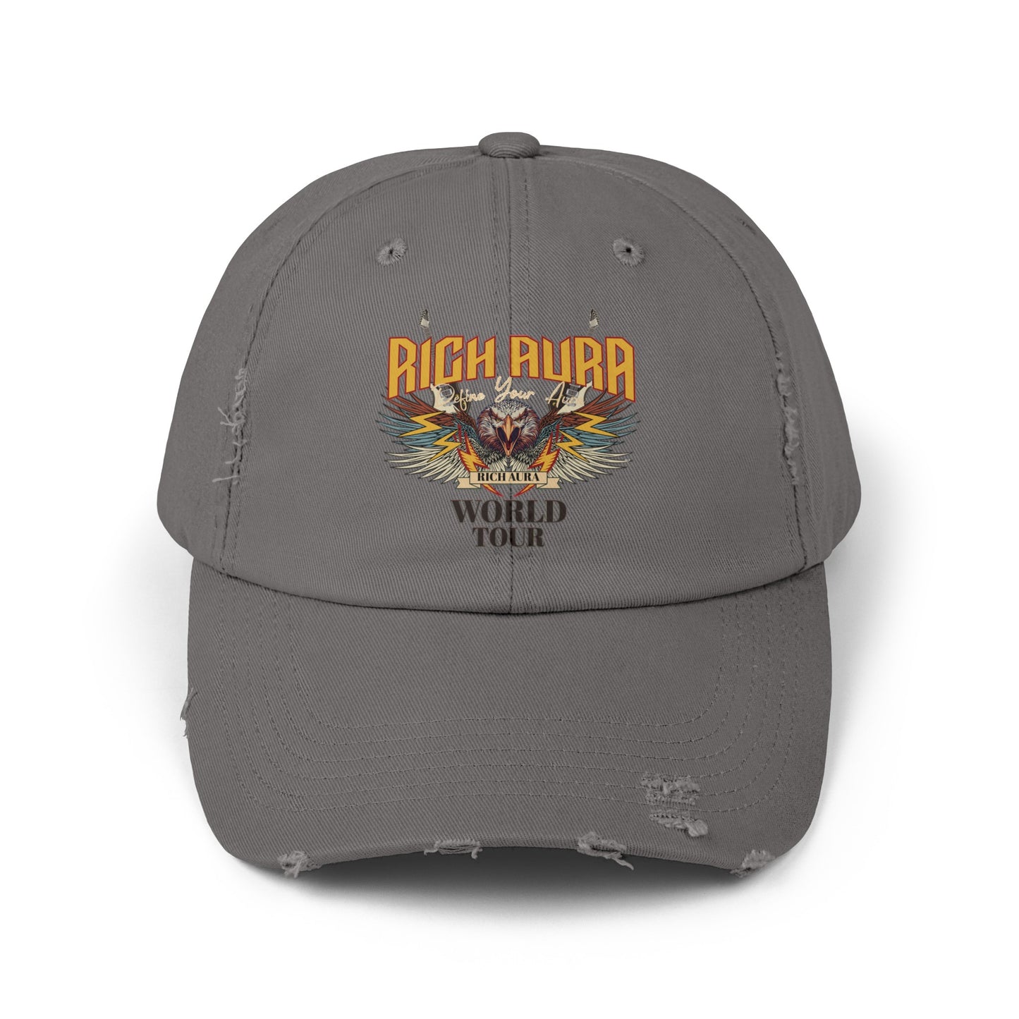 Rich Aura - World Tour Distressed Cap - Yellow