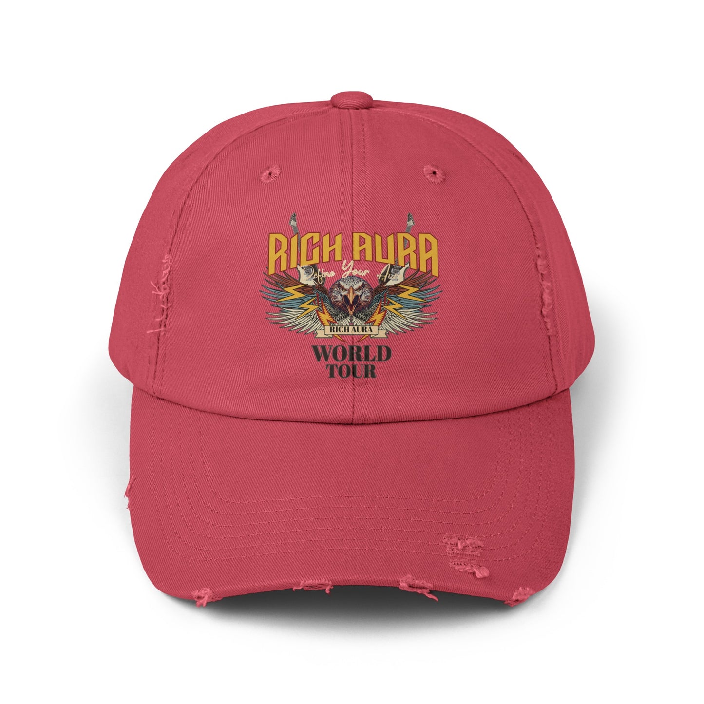 Rich Aura - World Tour Distressed Cap - Yellow
