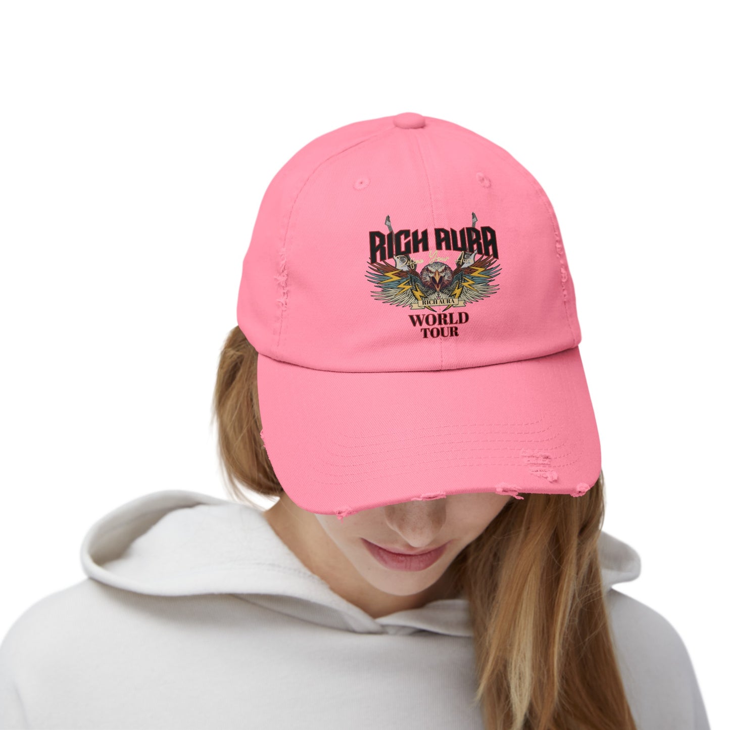 Rich Aura - World Tour Distressed Cap - Black