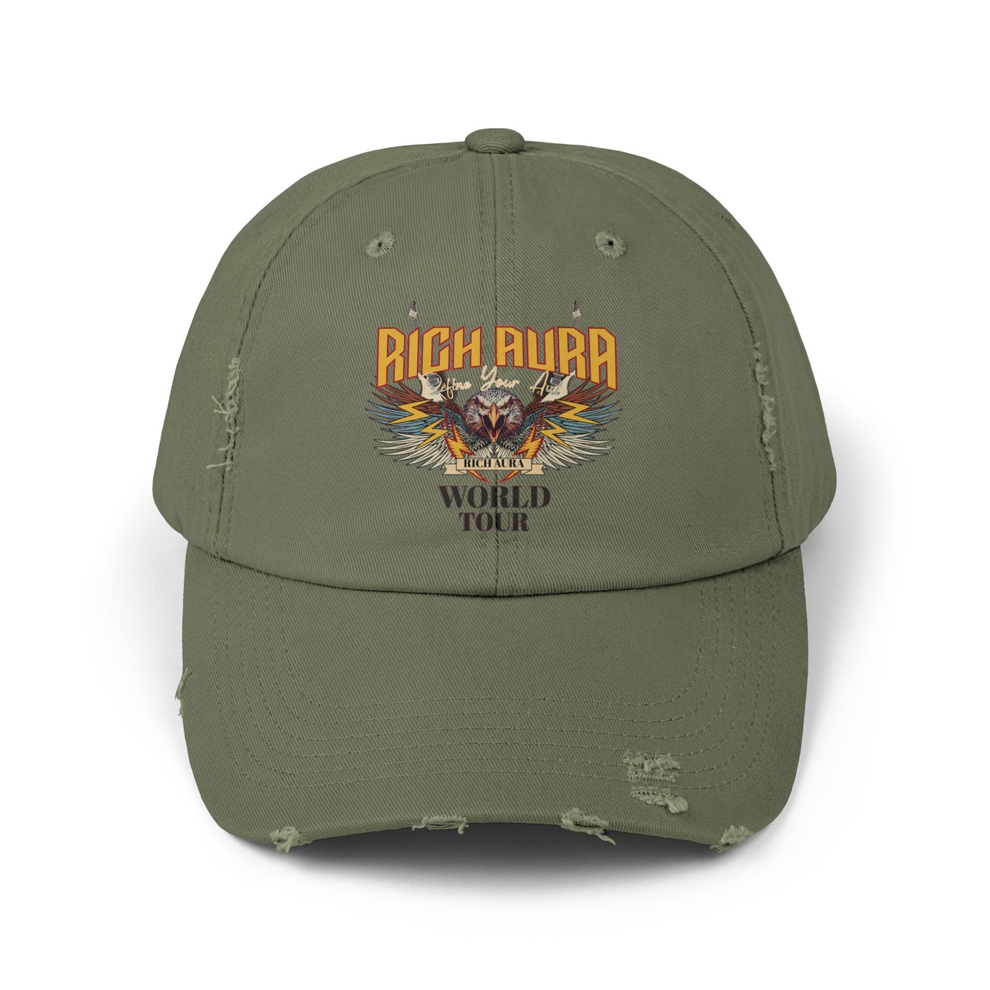 Rich Aura - World Tour Distressed Cap - Yellow