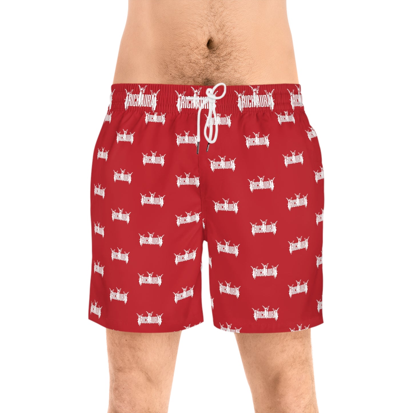 Rich Aura Swim Shorts - Rich Red