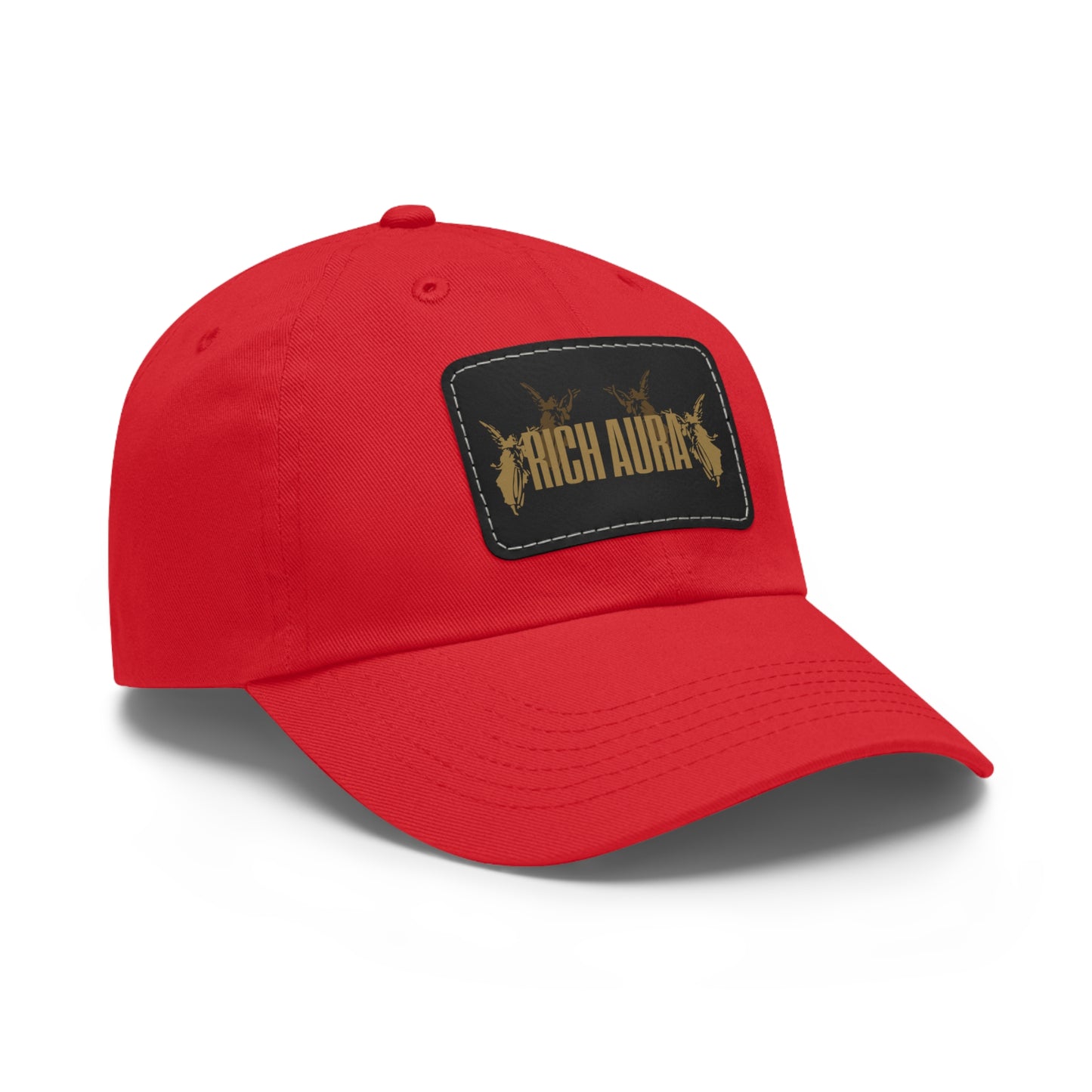 Rich Aura - Light v. Dark Dad Hat with Leather Patch (Rectangle)