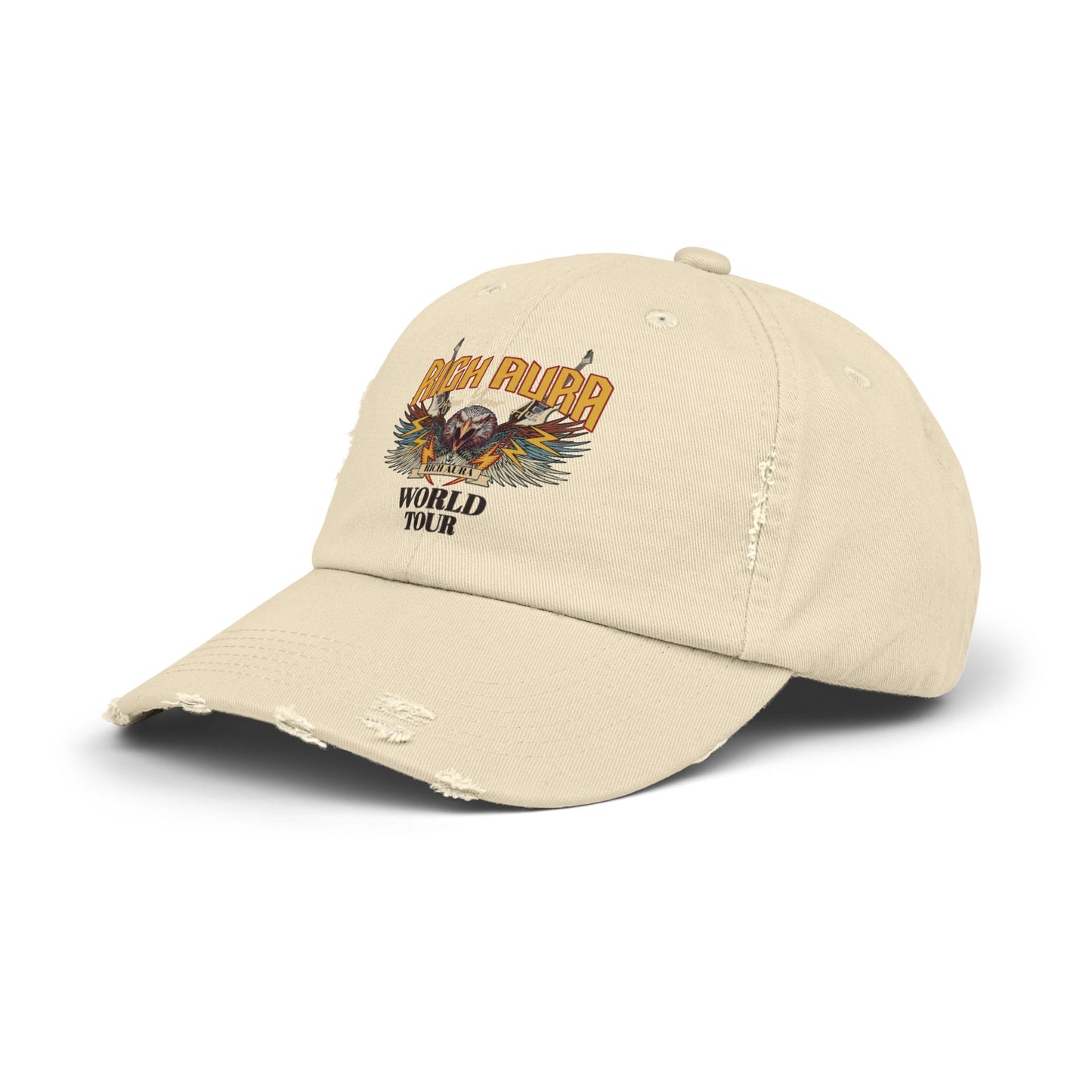 Rich Aura - World Tour Distressed Cap - Yellow
