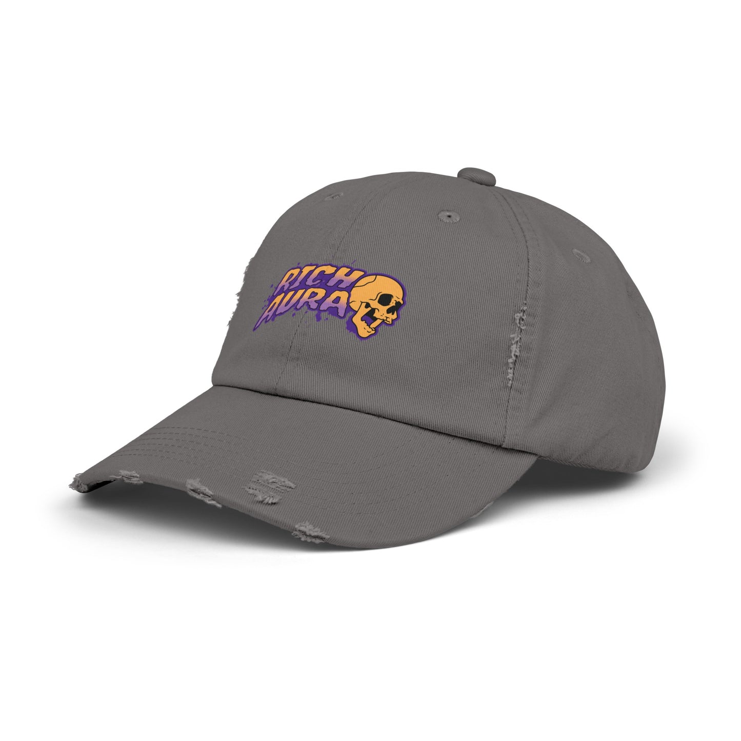 Rich Aura Skull Distressed Cap