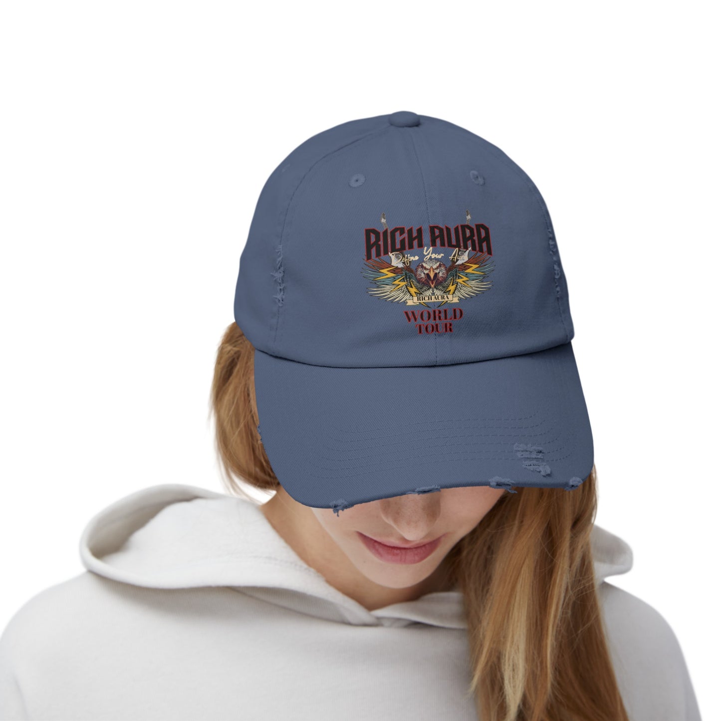 Rich Aura - World Tour Distressed Cap - Black