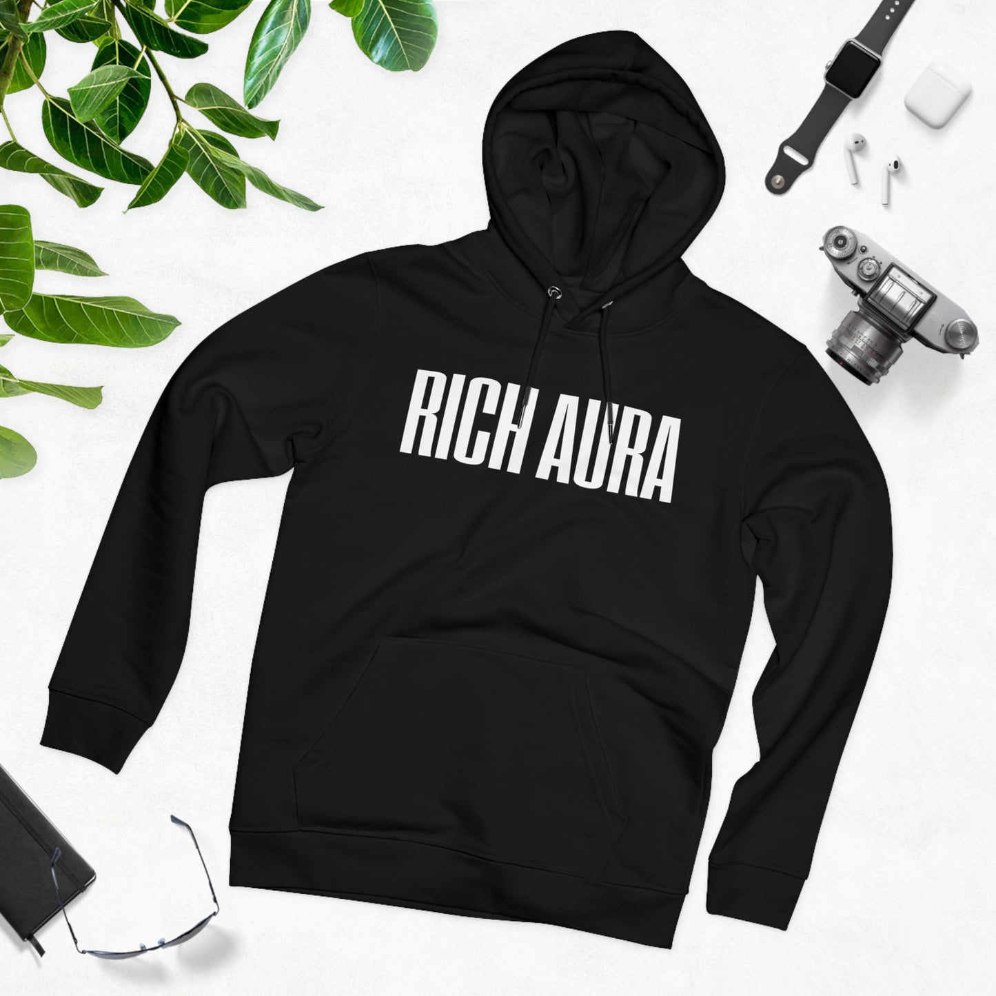 Rich Aura Original Aura - Cruiser Hoodie - White