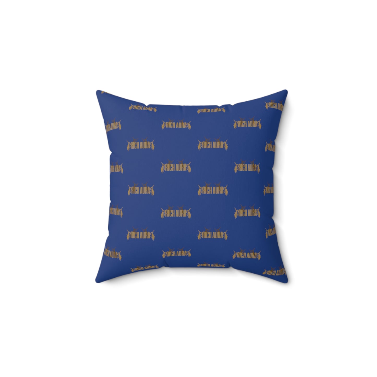 Rich Aura Blue Square Suede Pillow - Light V. Dark