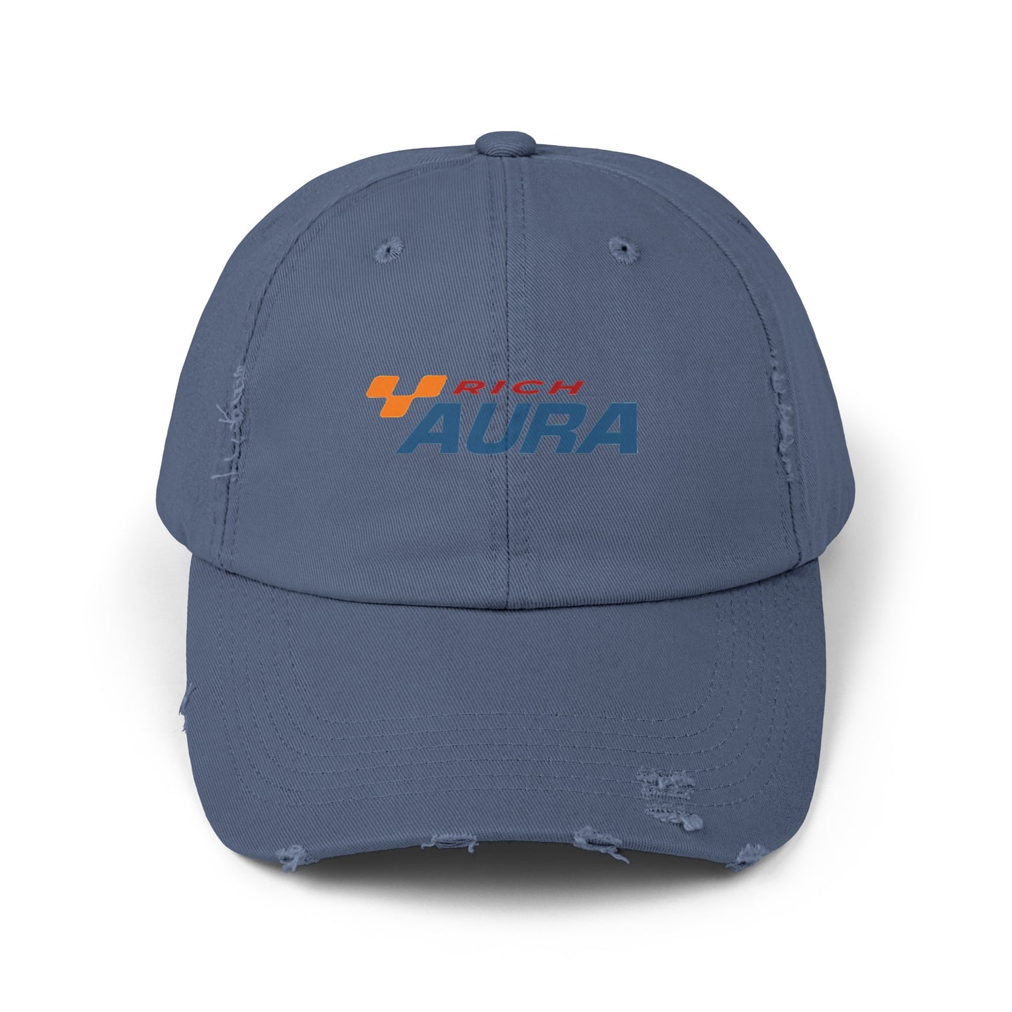 Rich Aura - Rich Racing Distressed Cap _ Blue