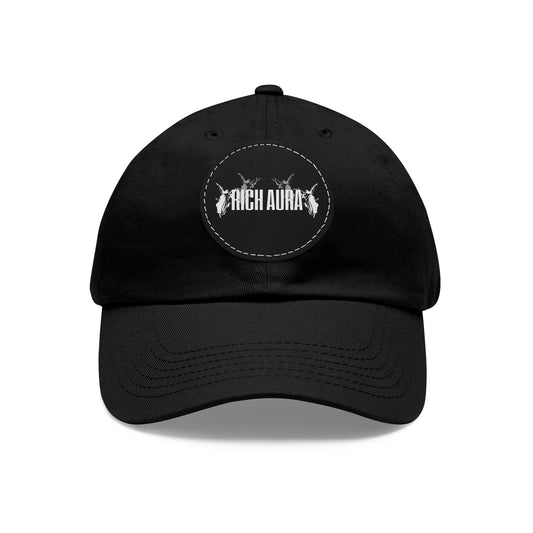 Rich Aura - Light v. Dark Dad Hat w/ Leather Patch (Round)