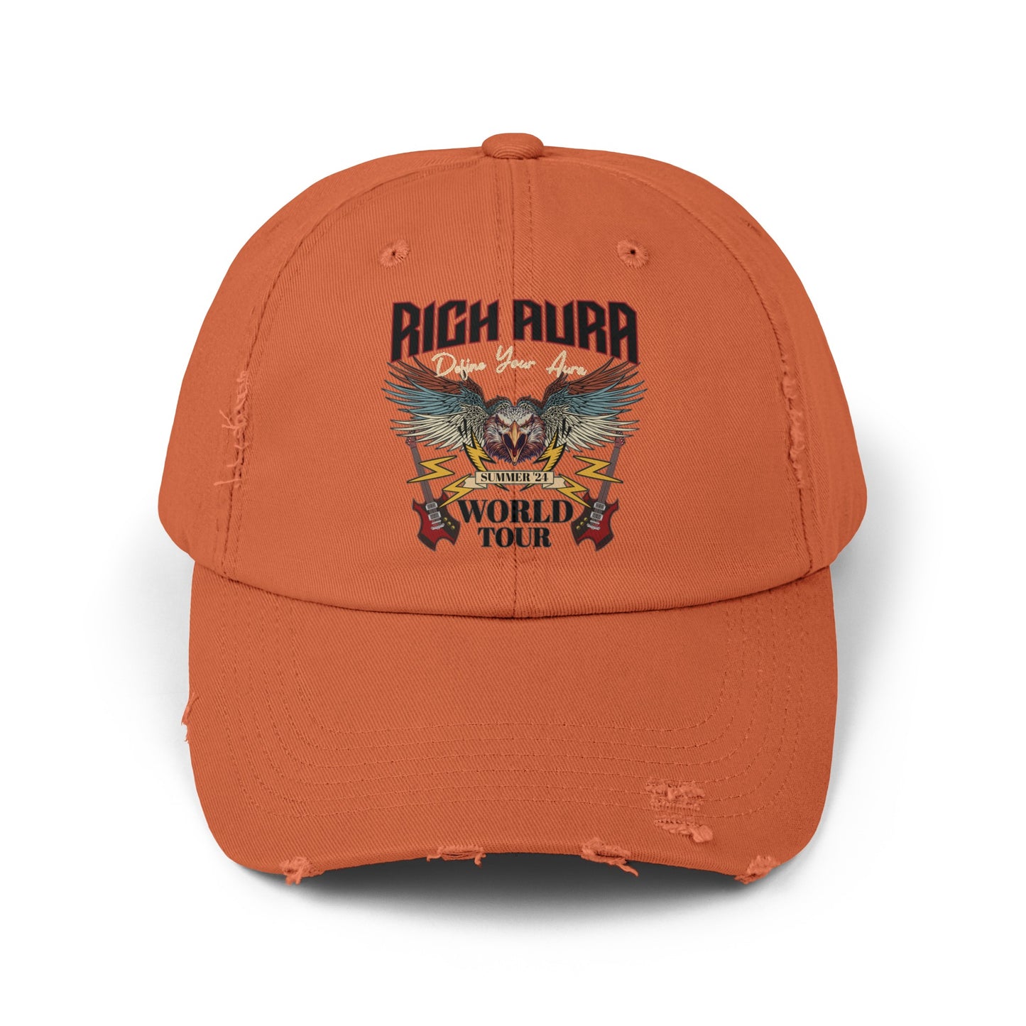 Rich Aura - World Tour Distressed Cap - Black