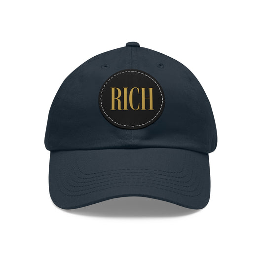 Rich Aura - Rich Dad Hat w/ Leather Patch (Round)