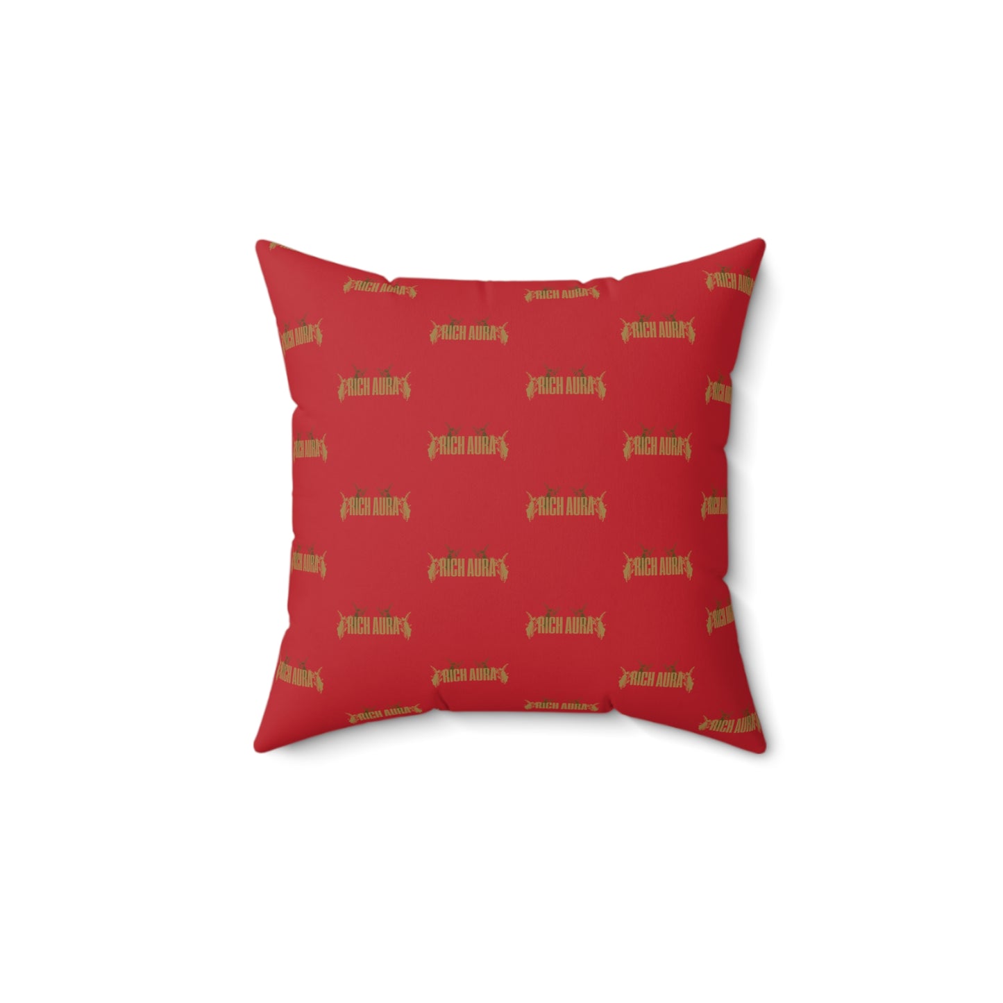 Rich Aura Red Square Pillow - Light V. Dark