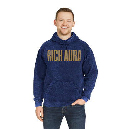 Rich Aura Original Aura - Gold Mineral Wash Hoodie