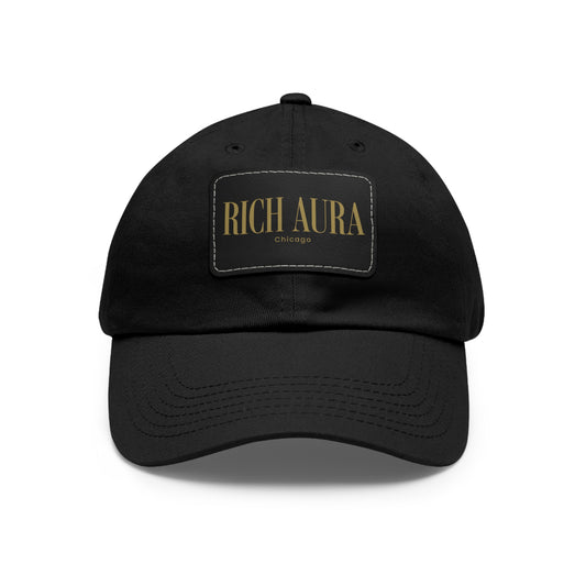 Rich Aura - Chicago Dad Hat with Leather Patch (Rectangle)