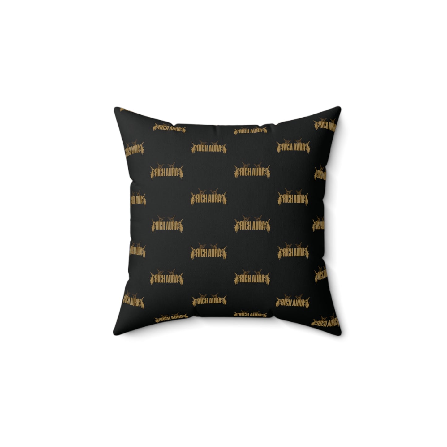 Rich Aura Black Square Pillow - Light v. Dark