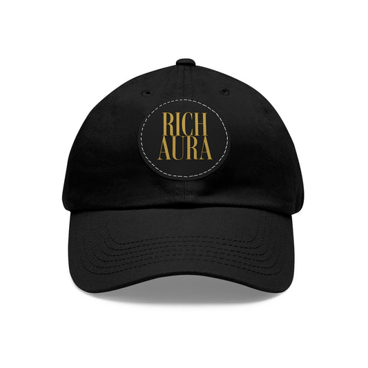 Rich Aura Dad Hat with Leather Patch (Round)