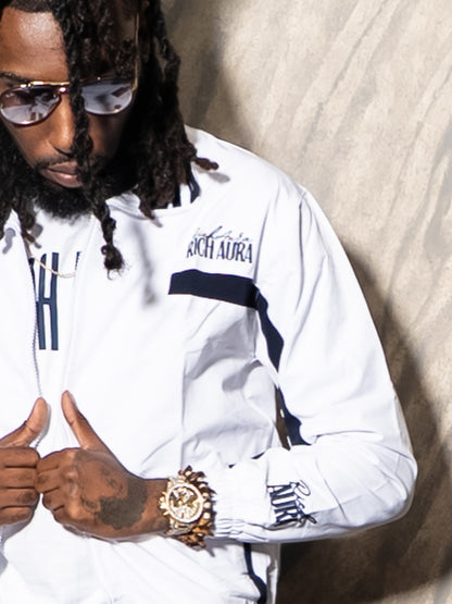 Rich Aura Tennis Club Track Suit – White/Navy