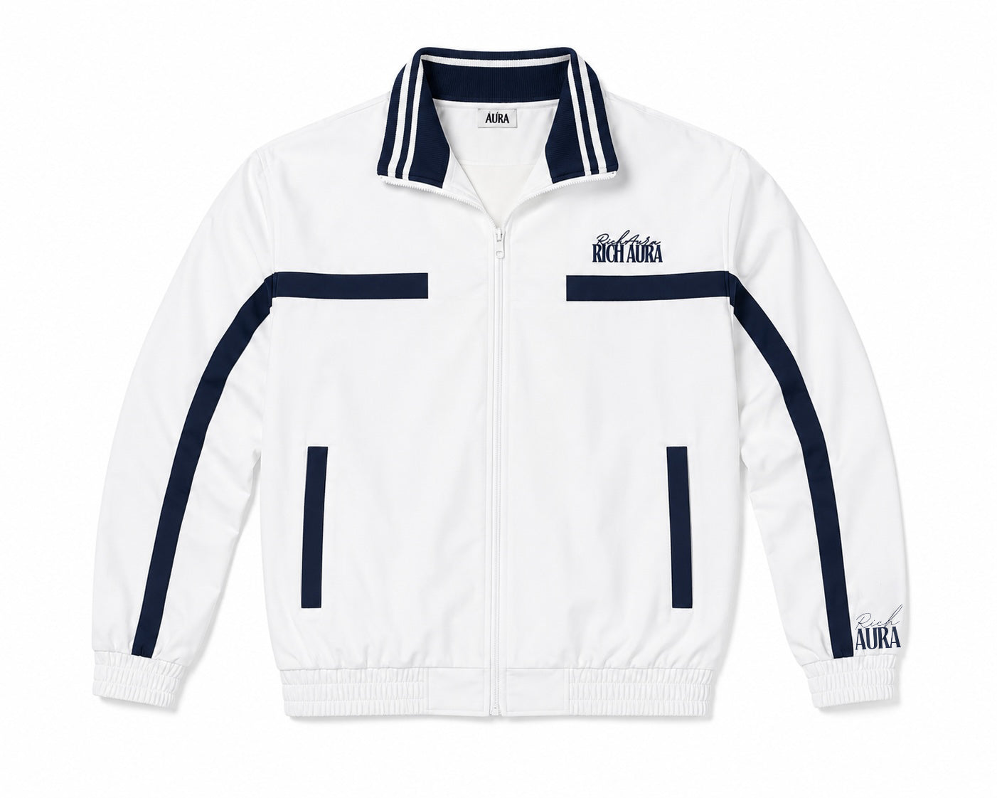 Rich Aura Tennis Club Track Suit – White/Navy