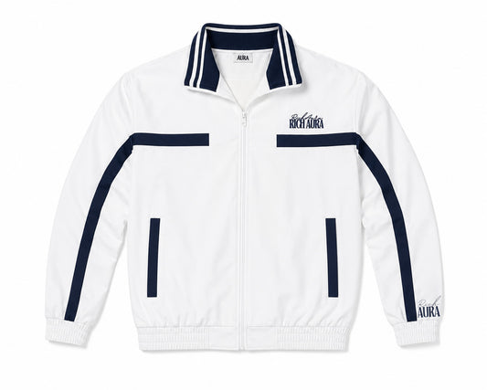 Rich Aura Tennis Club Track Suit – White/Navy