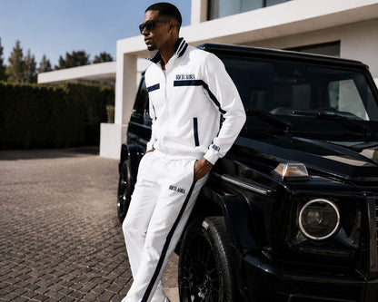 Rich Aura Tennis Club Track Suit – White/Navy